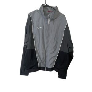 Nike‎ Men's Windrunner Windbreaker Jacket Black Grey Color block XL Mesh Lined